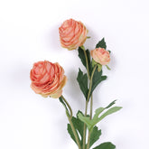 3 Heads Ranunculus Stem in Orange 40cmH